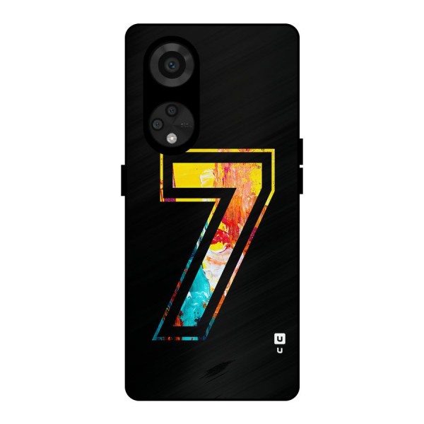 Lucky Number Metal Back Case for Reno8 T 5G
