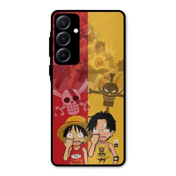 Luffy And Ace Metal Back Case for Galaxy A55