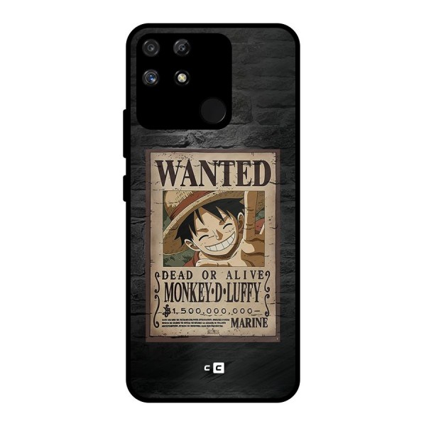 Luffy Wanted Metal Back Case for Realme Narzo 50A
