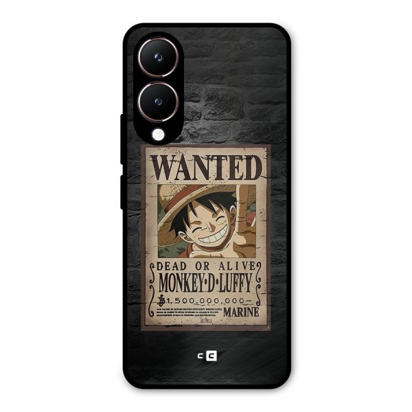Luffy Wanted Metal Back Case for Vivo Y28