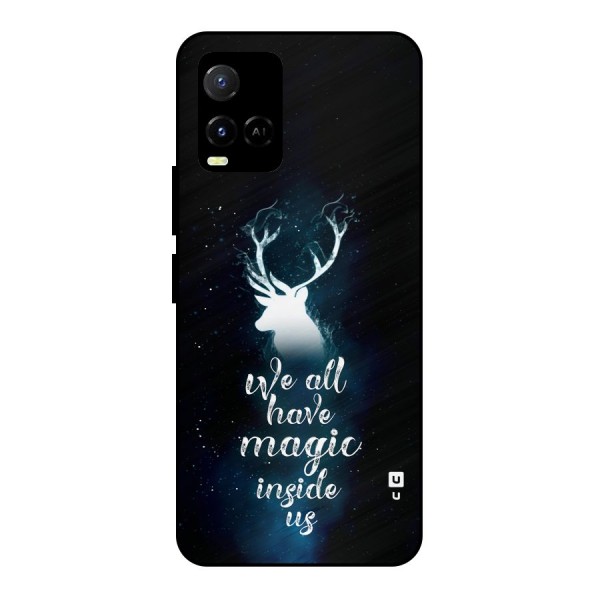 Magic Inside Metal Back Case for Vivo Y21 2021