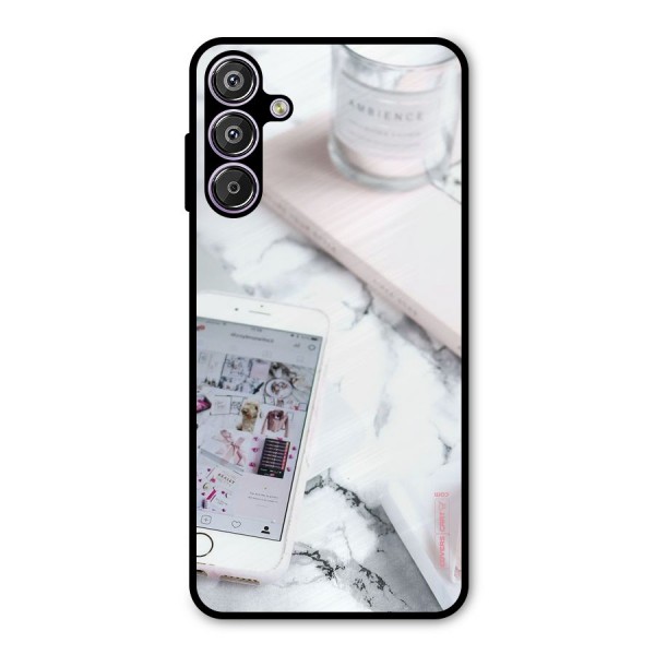 Make Up And Phone Metal Back Case for Galaxy F15