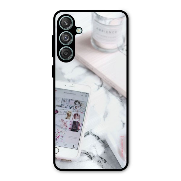Make Up And Phone Metal Back Case for Galaxy M55 5G