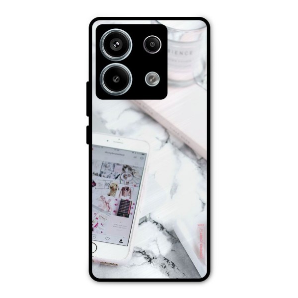 Make Up And Phone Metal Back Case for Redmi Note 13 Pro 5G