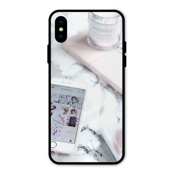 Make Up And Phone Metal Back Case for iPhone X