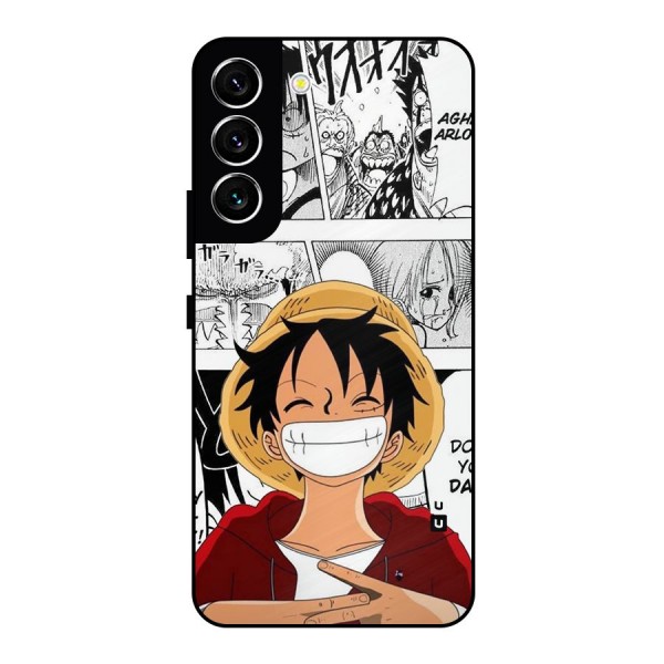 Manga Style Luffy Metal Back Case for Galaxy S22 5G