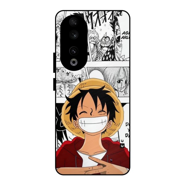 Manga Style Luffy Metal Back Case for Honor 90