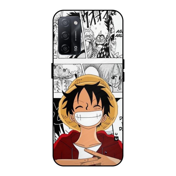 Manga Style Luffy Metal Back Case for Oppo A53s 5G