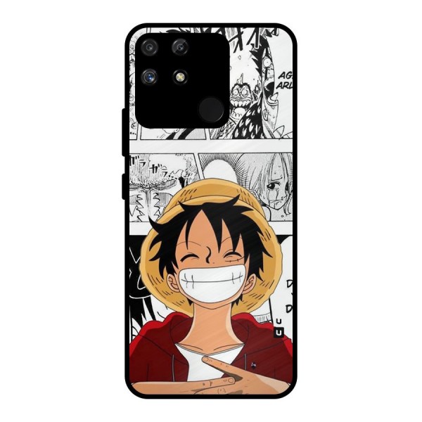Manga Style Luffy Metal Back Case for Realme Narzo 50A
