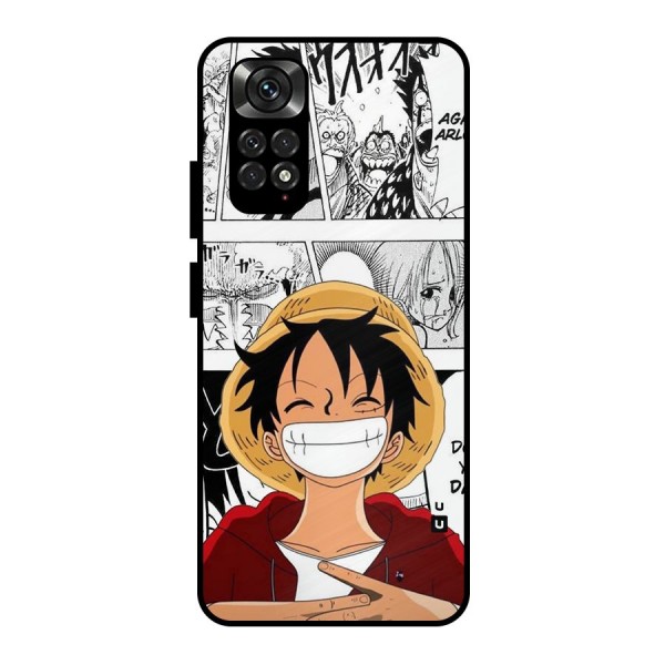 Manga Style Luffy Metal Back Case for Redmi Note 11 Pro