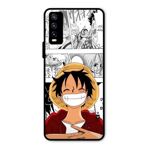 Manga Style Luffy Metal Back Case for Vivo Y20t