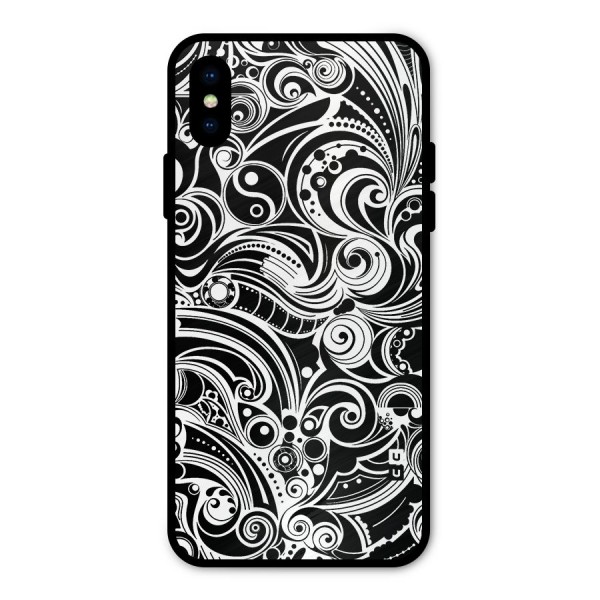 Maori Art Design Abstract Metal Back Case for iPhone X