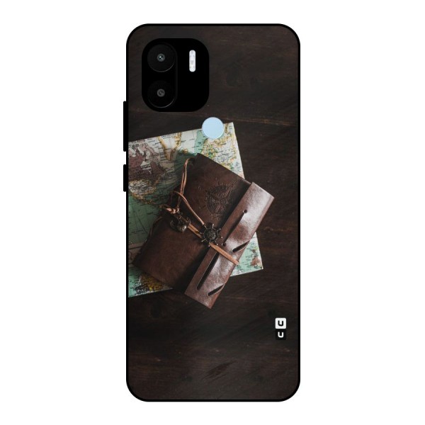 Map Journal Metal Back Case for Redmi A1+
