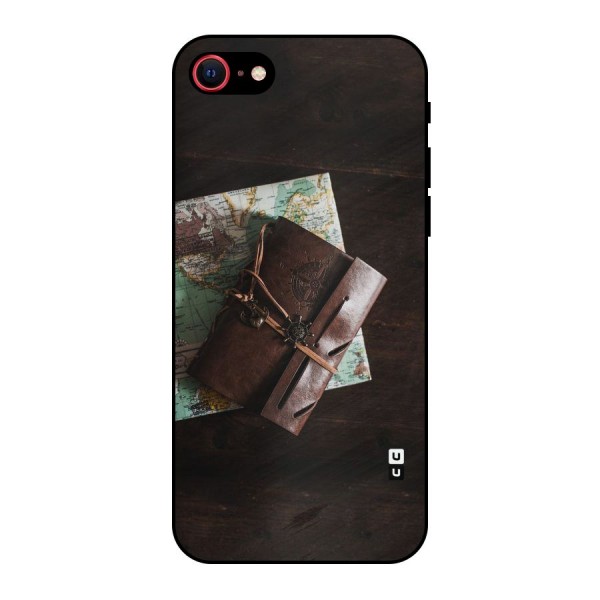 Map Journal Metal Back Case for iPhone 8