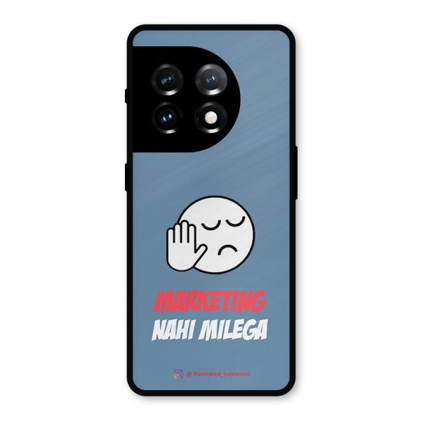 Marketing Nahi Milega SteelBlue Metal Back Case for OnePlus 11