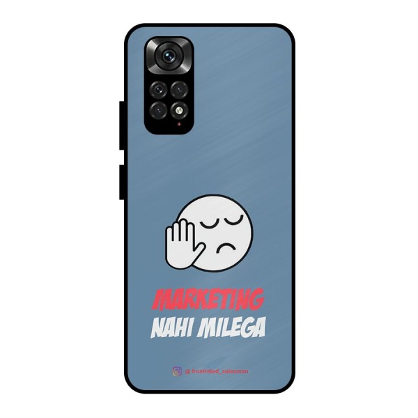 Marketing Nahi Milega SteelBlue Metal Back Case for Redmi Note 11 Pro
