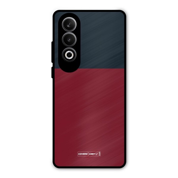 Maroon and Navy Blue Metal Back Case for OnePlus Nord CE4