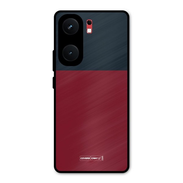 Maroon and Navy Blue Metal Back Case for iQOO Neo 9 Pro