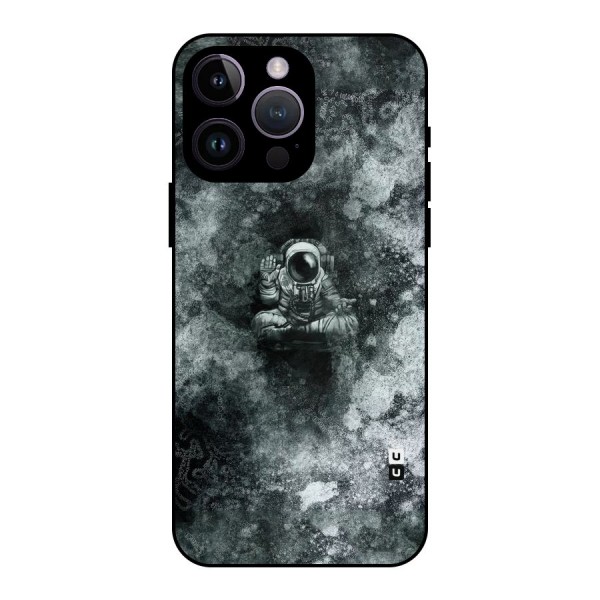 Meditating Spaceman Metal Back Case for iPhone 14 Pro Max