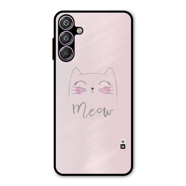Meow Pink Metal Back Case for Galaxy F15