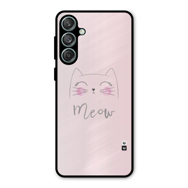 Meow Pink Metal Back Case for Galaxy M55 5G