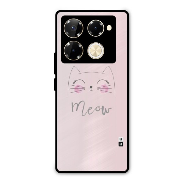 Meow Pink Metal Back Case for Infinix Note 40 Pro
