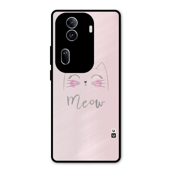 Meow Pink Metal Back Case for Oppo Reno11 Pro 5G