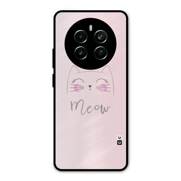 Meow Pink Metal Back Case for Realme 12 Plus