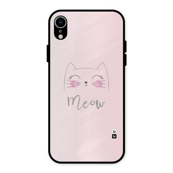 Meow Pink Metal Back Case for iPhone XR