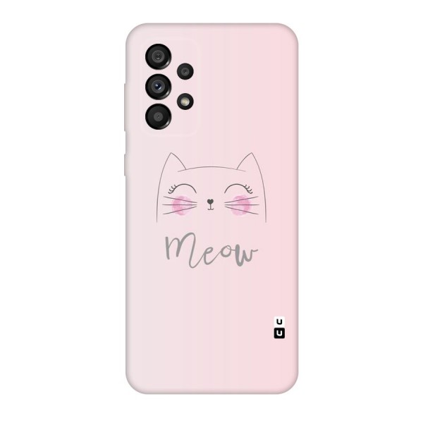 Meow Pink Original Polycarbonate Back Case for Galaxy A73 5G