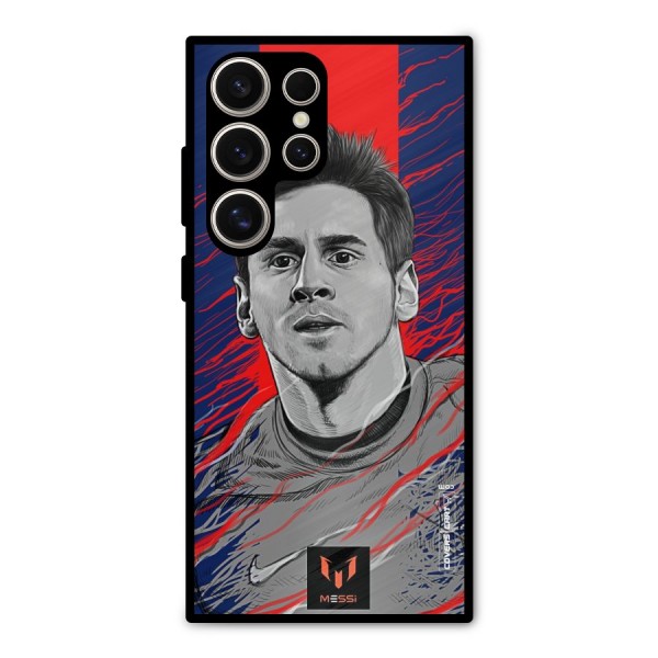 Messi For FCB Metal Back Case for Galaxy S24 Ultra