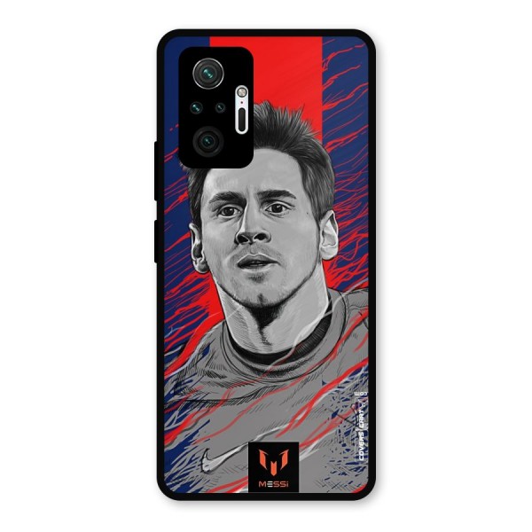Messi For FCB Metal Back Case for Redmi Note 10 Pro