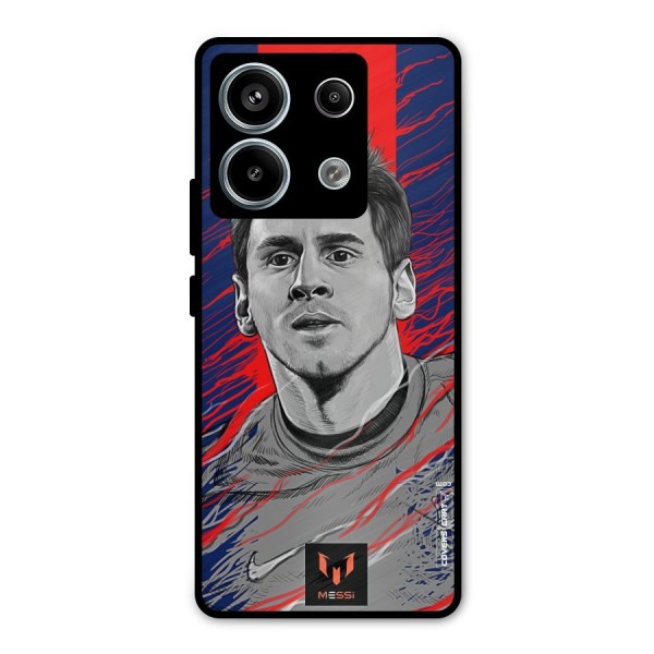 Messi For FCB Metal Back Case for Redmi Note 13 Pro 5G