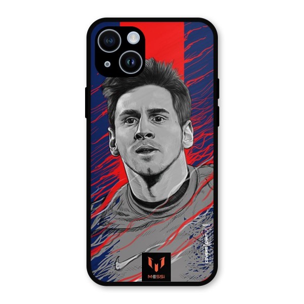 Messi For FCB Metal Back Case for iPhone 14