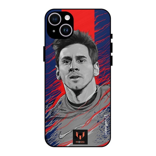 Messi For FCB Metal Back Case for iPhone 14 Plus