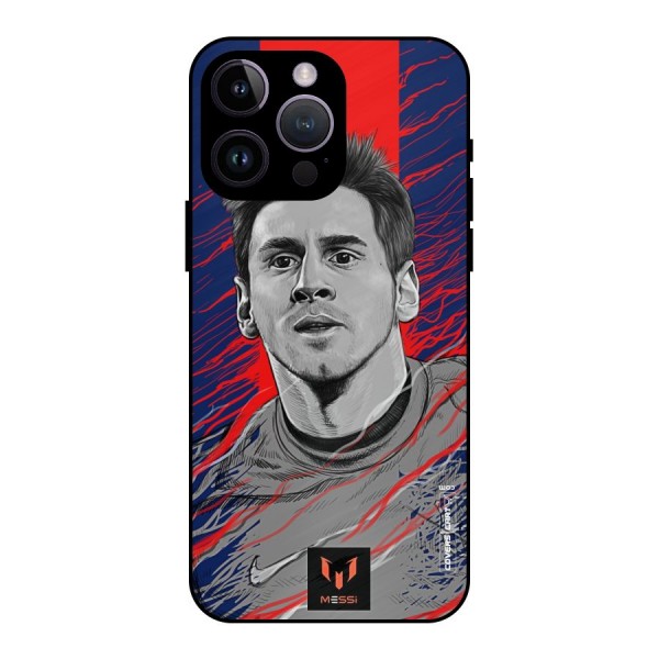 Messi For FCB Metal Back Case for iPhone 14 Pro Max