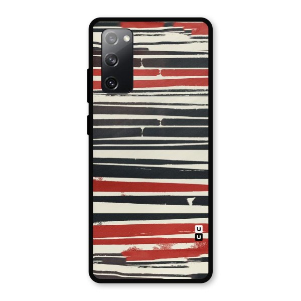 Messy Vintage Stripes Metal Back Case for Galaxy S20 FE