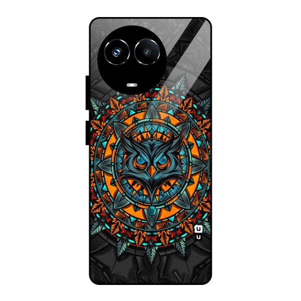 Mighty Owl Artwork Glass Back Case for Realme 11X