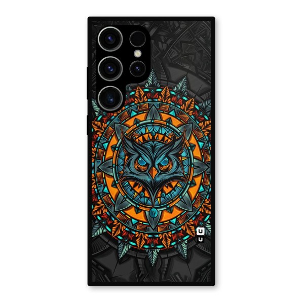 Mighty Owl Artwork Metal Back Case for Galaxy S23 Ultra