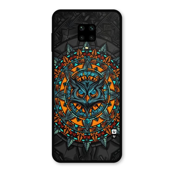 Mighty Owl Artwork Metal Back Case for Redmi Note 9 Pro