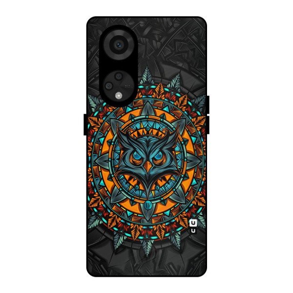 Mighty Owl Artwork Metal Back Case for Reno8 T 5G