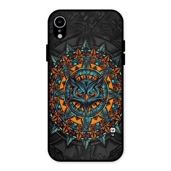 Mighty Owl Artwork Metal Back Case for iPhone XR