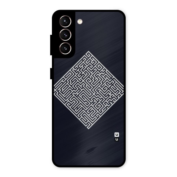 Minimal Maze Pattern Metal Back Case for Galaxy S21 5G