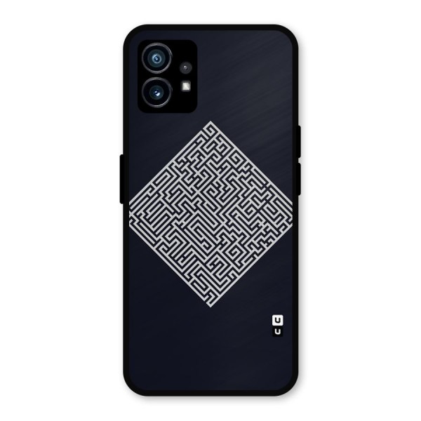 Minimal Maze Pattern Metal Back Case for Nothing Phone 1