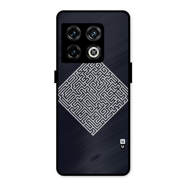 Minimal Maze Pattern Metal Back Case for OnePlus 10 Pro 5G