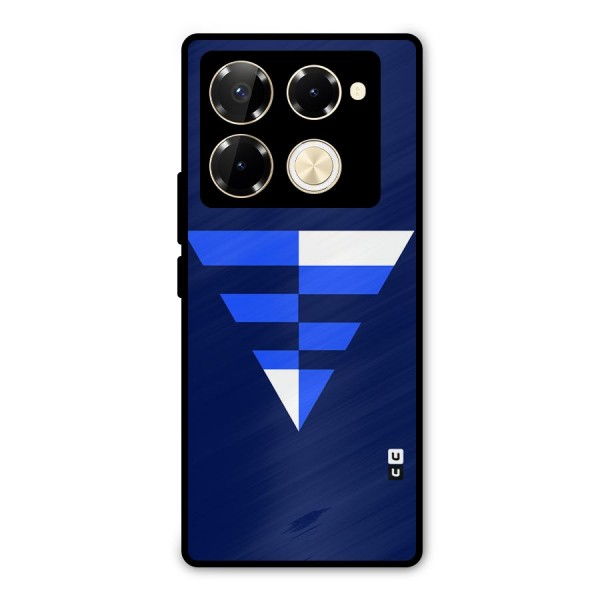 Minimalistic Abstract Inverted Triangle Metal Back Case for Infinix Note 40 Pro