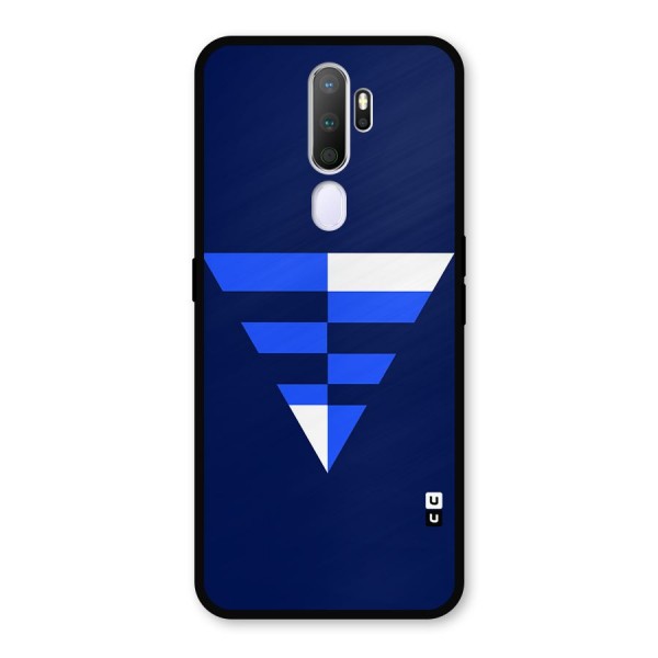 Minimalistic Abstract Inverted Triangle Metal Back Case for Oppo A9 (2020)