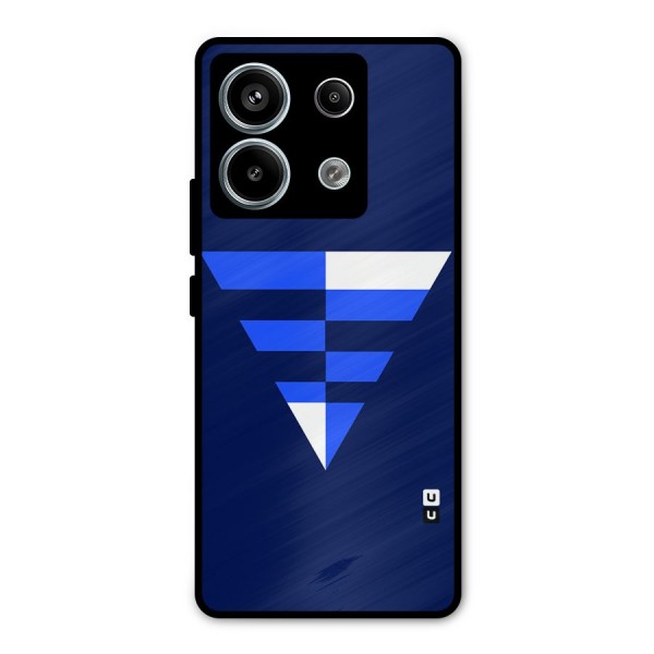 Minimalistic Abstract Inverted Triangle Metal Back Case for Redmi Note 13 Pro 5G