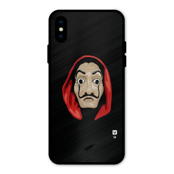 Money Heist Mask Metal Back Case for iPhone X
