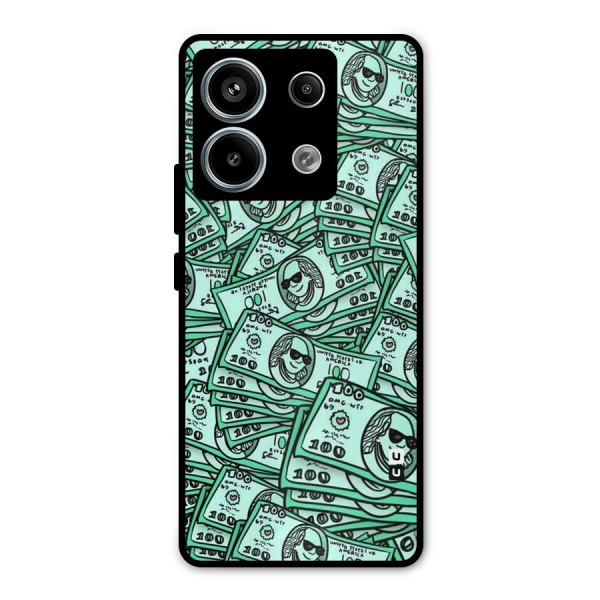 Money Swag Metal Back Case for Redmi Note 13 Pro 5G